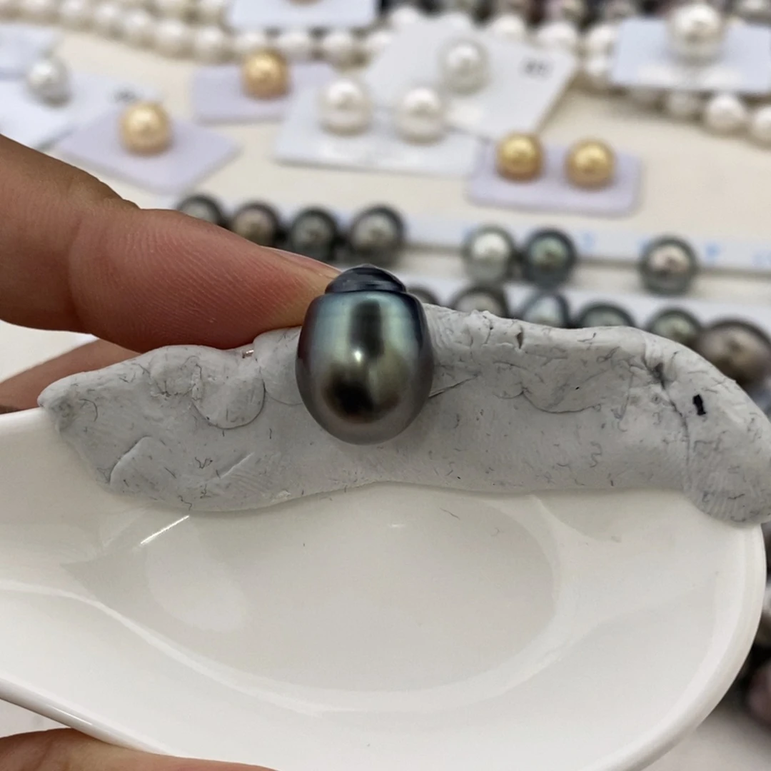 裸珠海水珍珠大溪地巴洛克梨花款后微瑕11.6m