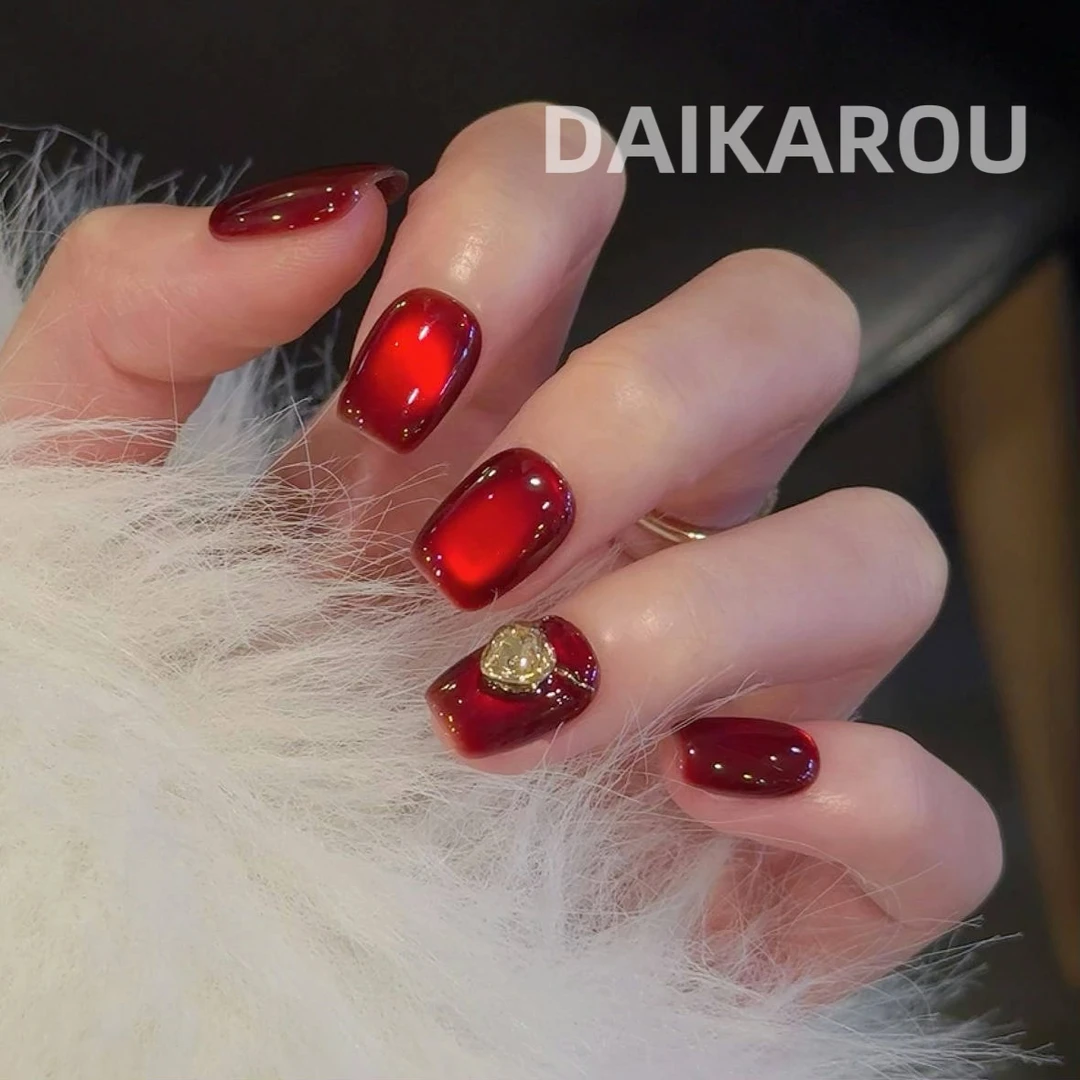 红锦金坠 黛卡柔 预售 新甲型 此度 短椭圆 中椭圆手工穿戴甲10片