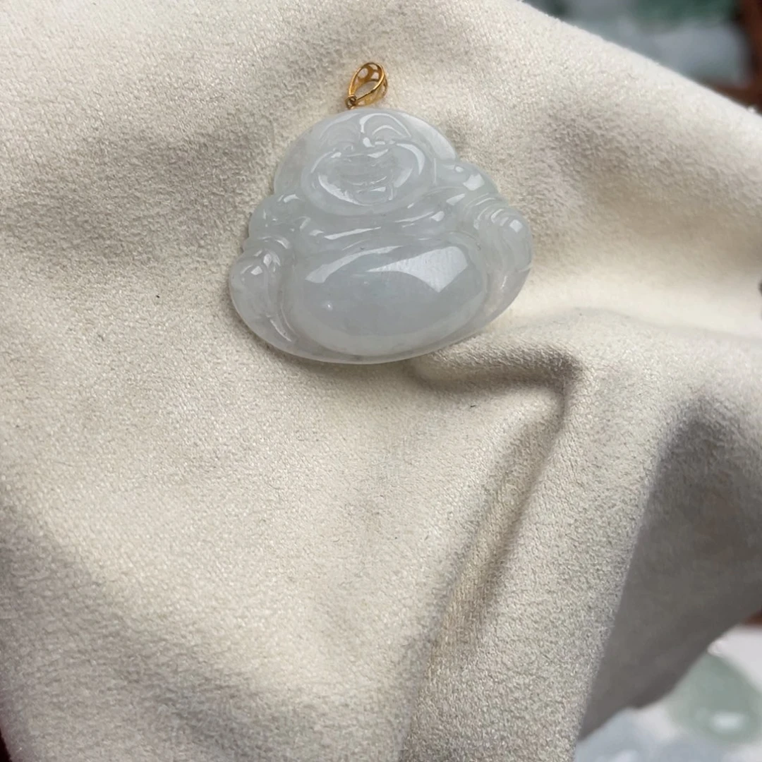翡翠未镶嵌颈饰佛公