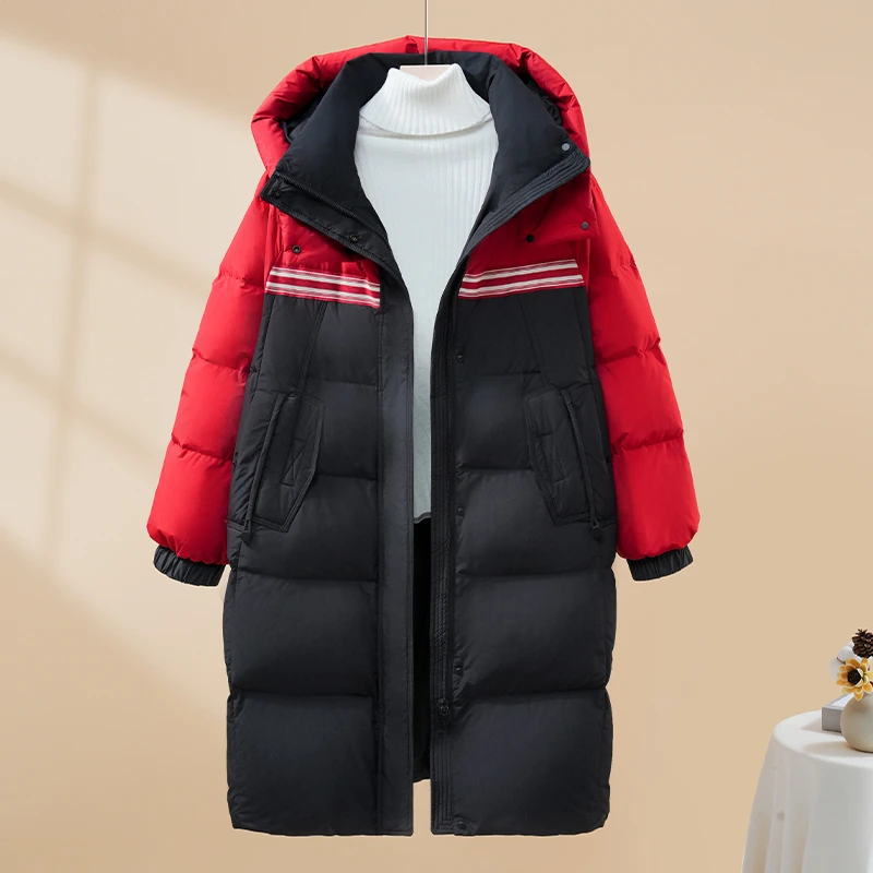 【90绒】2024年冬季新款羽绒服外套潮流韩版保暖加厚连帽学生外套