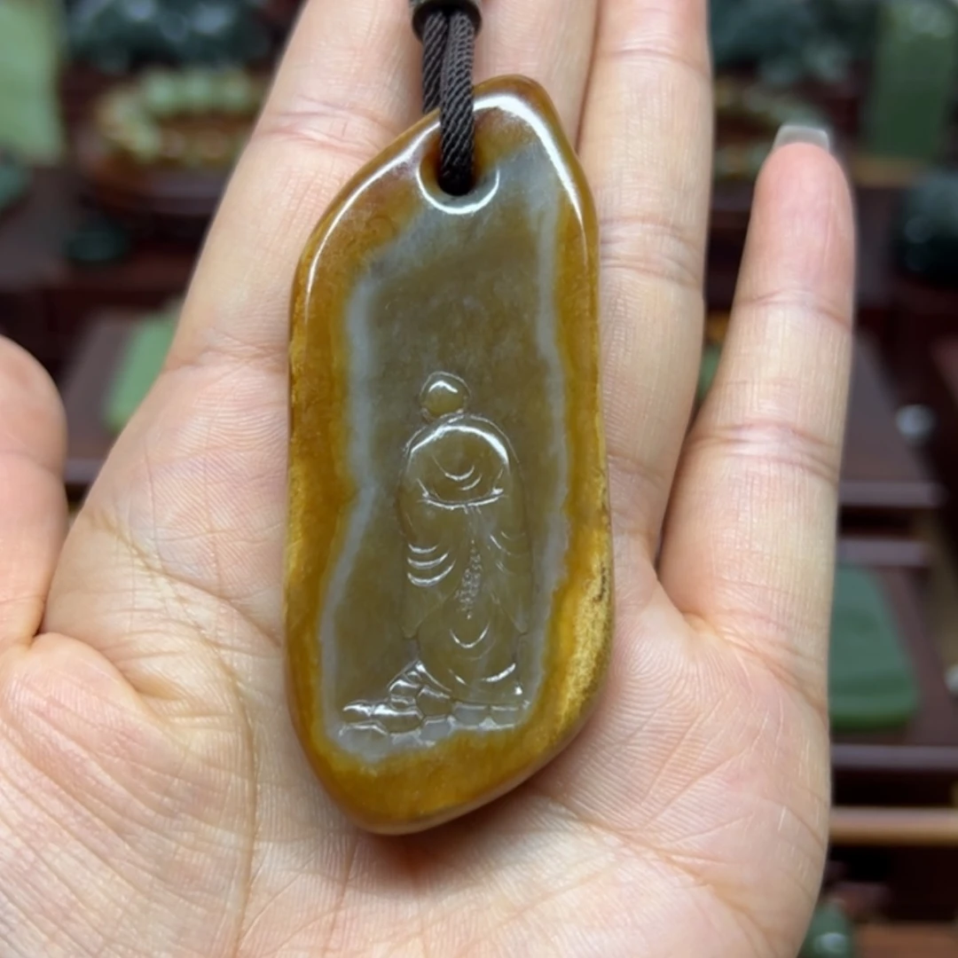 【闪购商品】岫岩河磨玉（透闪石质玉）未镶嵌颈饰悟道