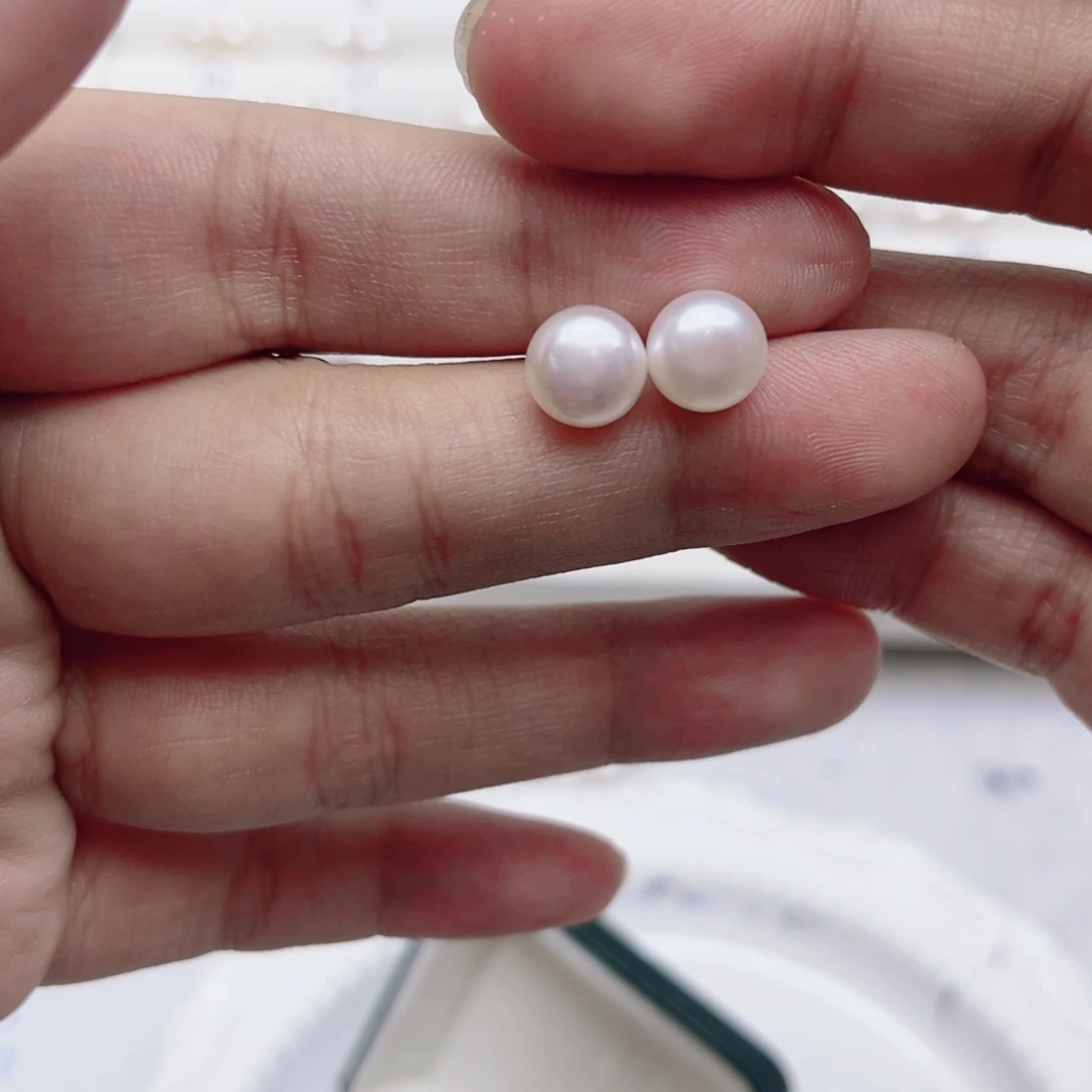 淡水珍珠耳饰银S925镶嵌晴*酱