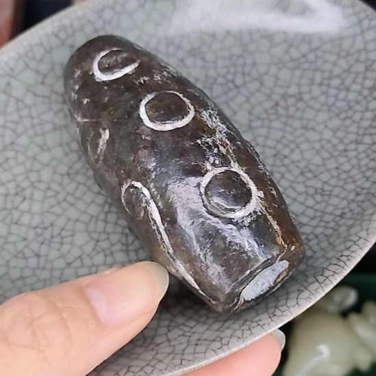 摆件开片瓷器瓷片摆件