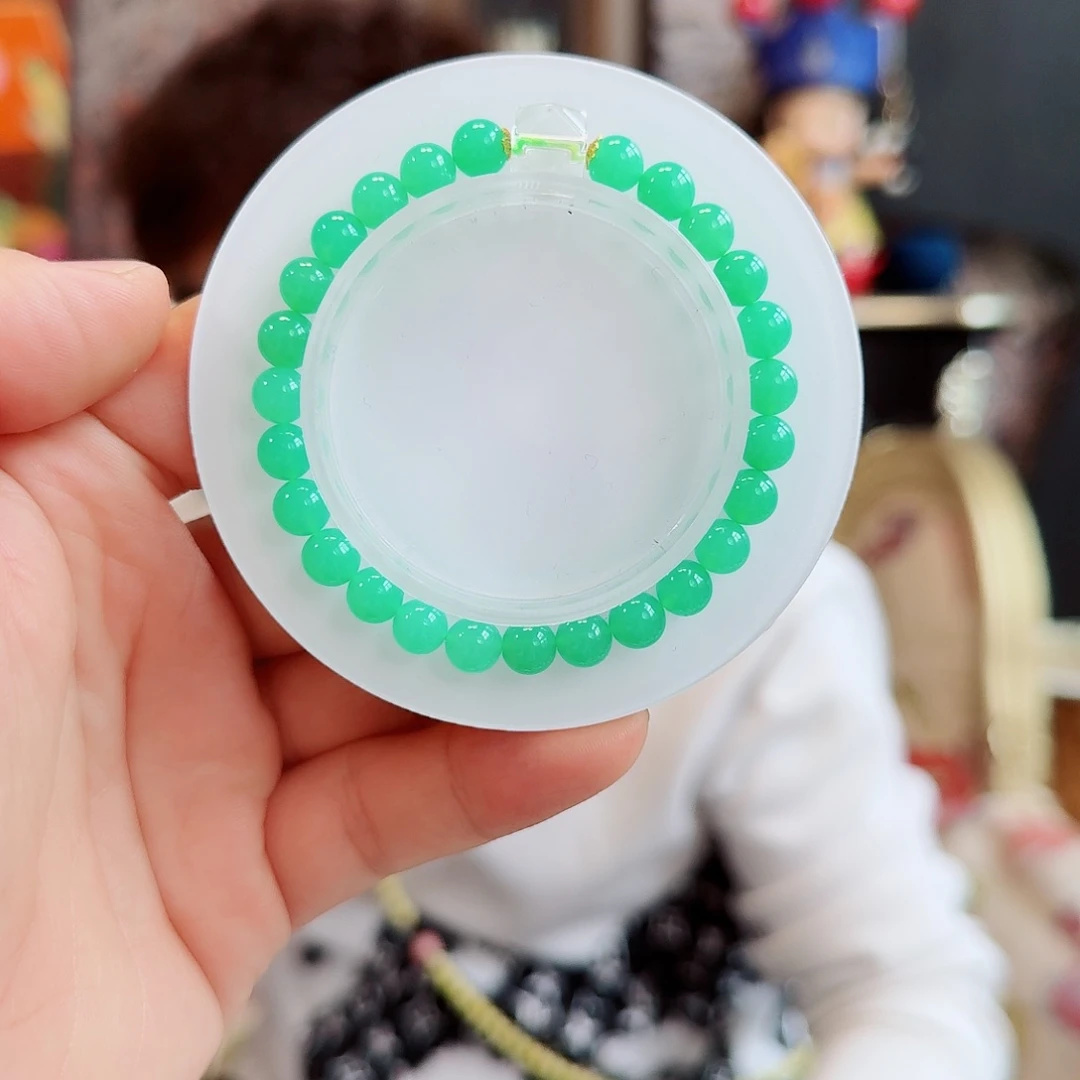 石英质玉未镶嵌手链6:8毫米