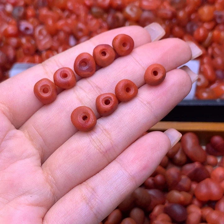 ****ฅ南红玛瑙屁桃未镶嵌9