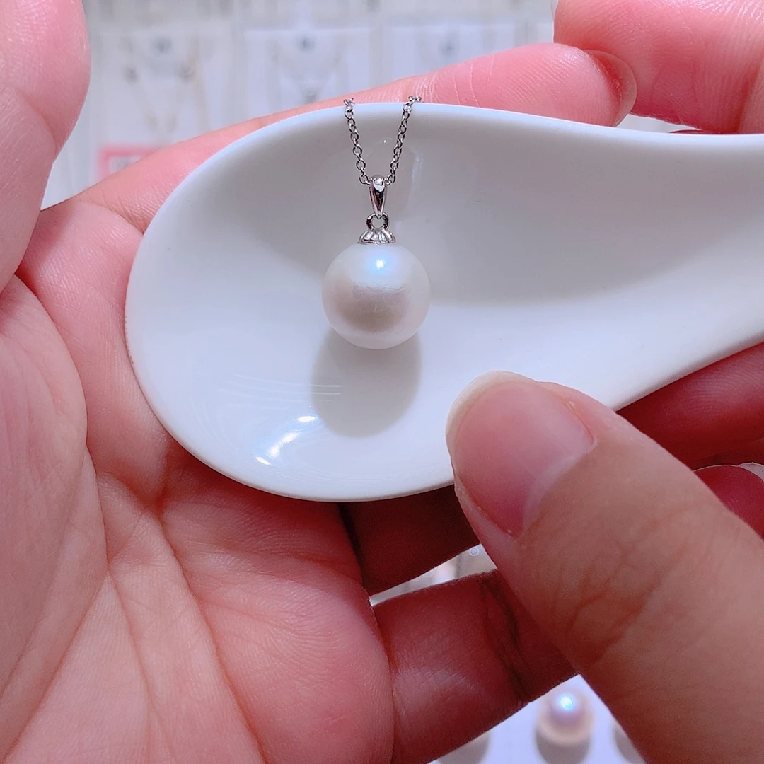淡水珍珠吊坠(赠链)银S925镶嵌CC12.2mm