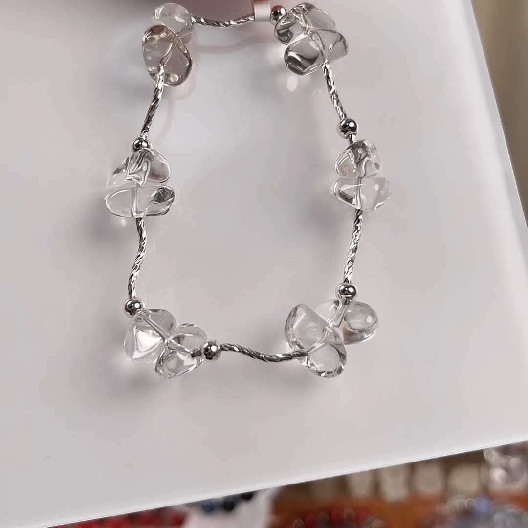 水晶手链合金白水晶