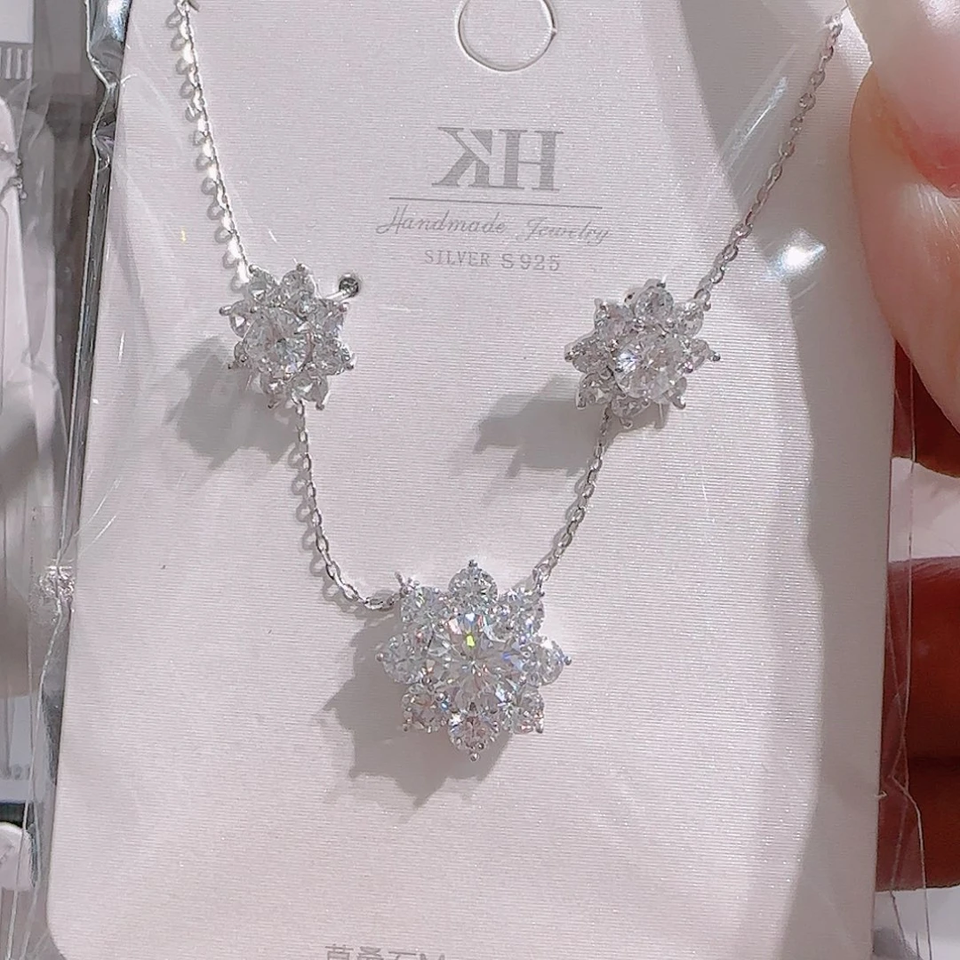 锆石铜合金925银项链