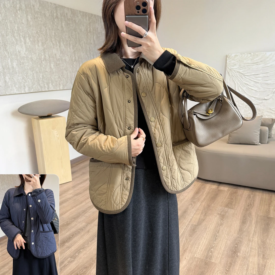 靓小靓【温暖升级】防水石墨烯羊毛蚕丝棉服！巴恩风老钱秋冬外套