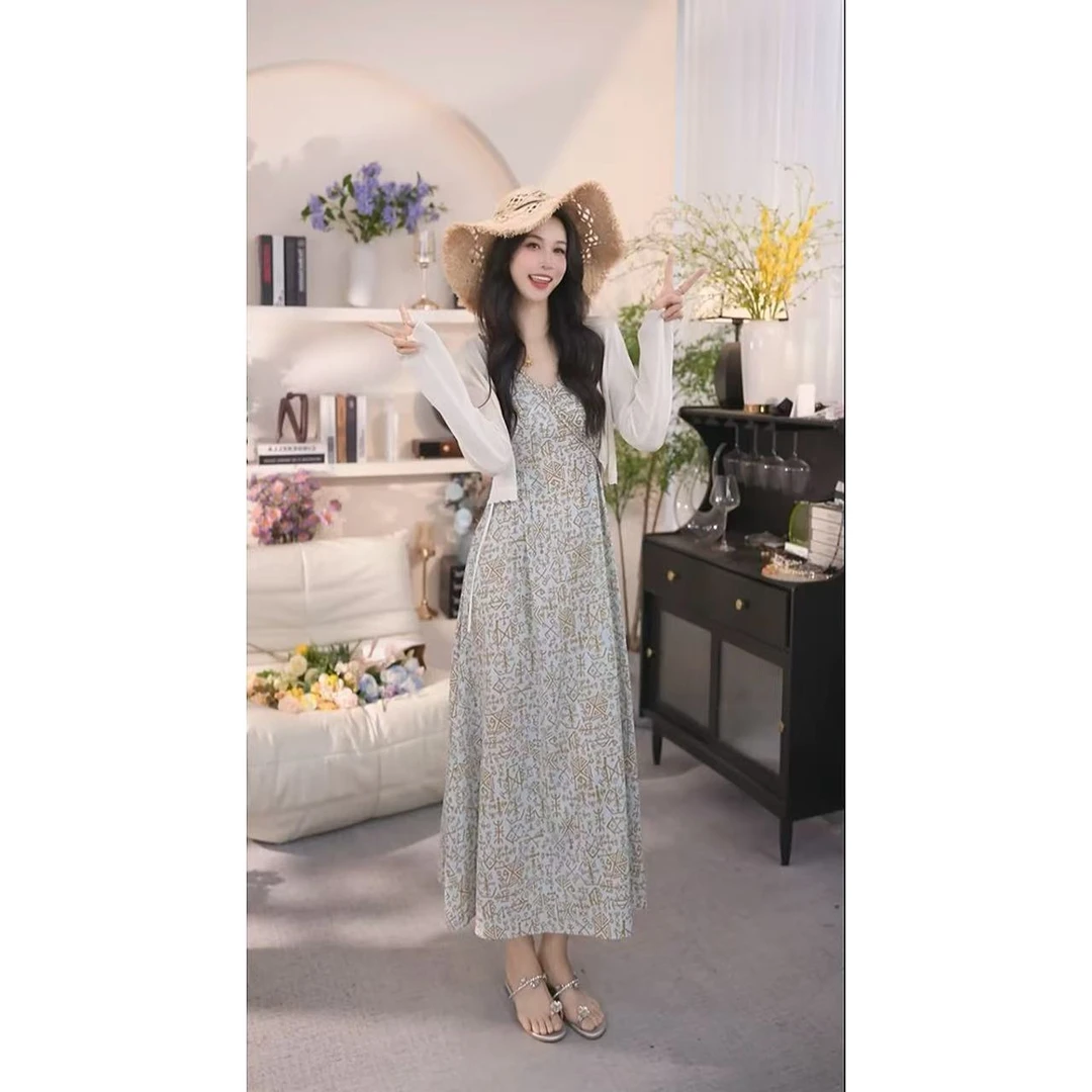 【有口袋】设计感夏季吊带裙子女气质时尚收腰显瘦吊带连衣裙1400