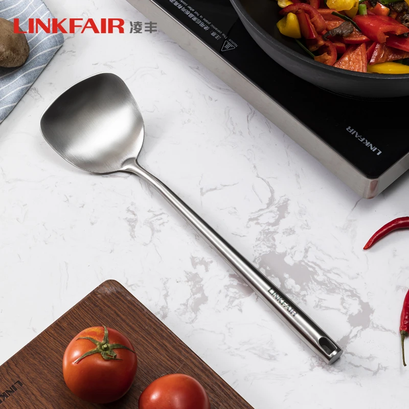 LINKFAIR/凌丰德典系列304不锈钢厨房套装版家用炒菜锅铲汤勺