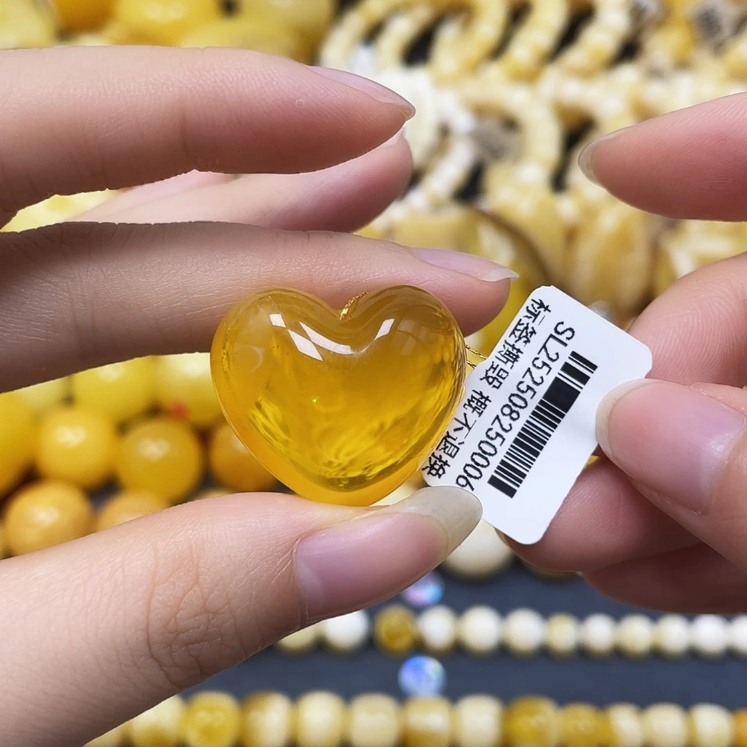 裸石蜜蜡未镶嵌爱心26✖️22✖️12mm福利