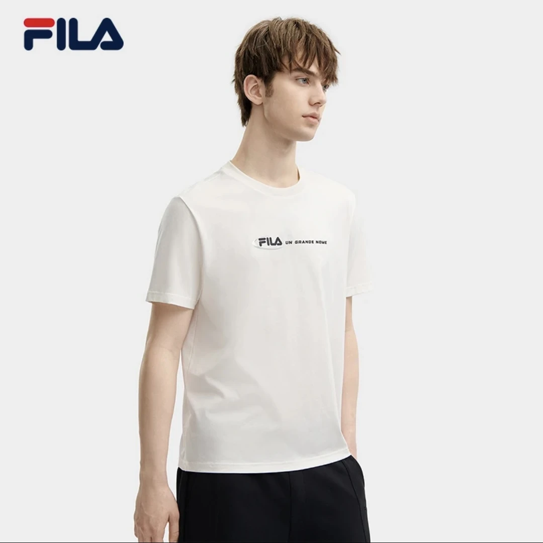 FILA/斐乐【运动舒适时尚】男春夏透气百搭圆领运动短袖F11M429116