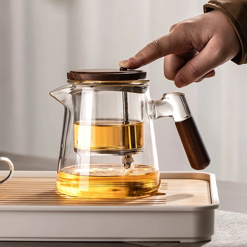 新款飘逸专用杯泡茶壶茶杯家用一键茶水分离泡茶杯耐热玻璃冲茶壶