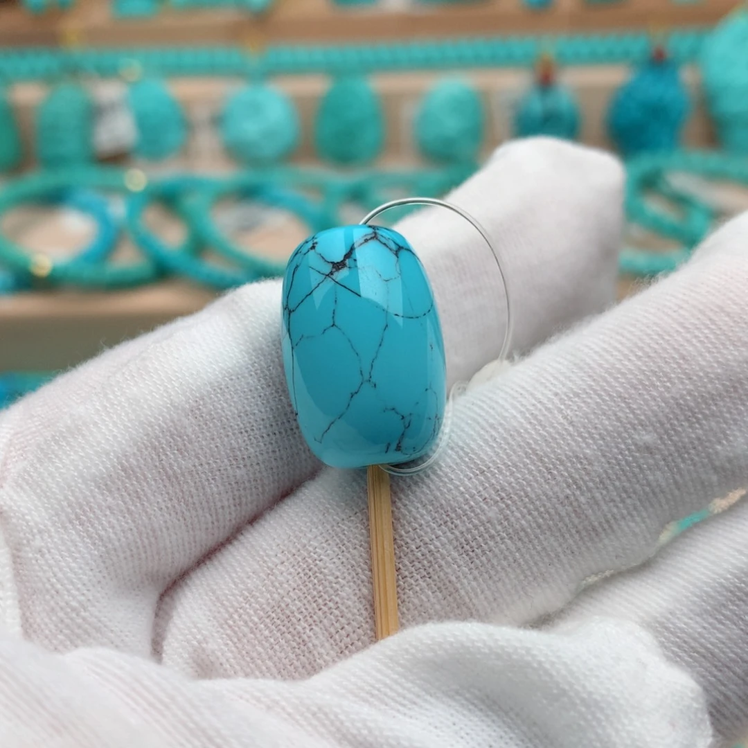 绿松石未镶嵌珠宝奇石13.3mm