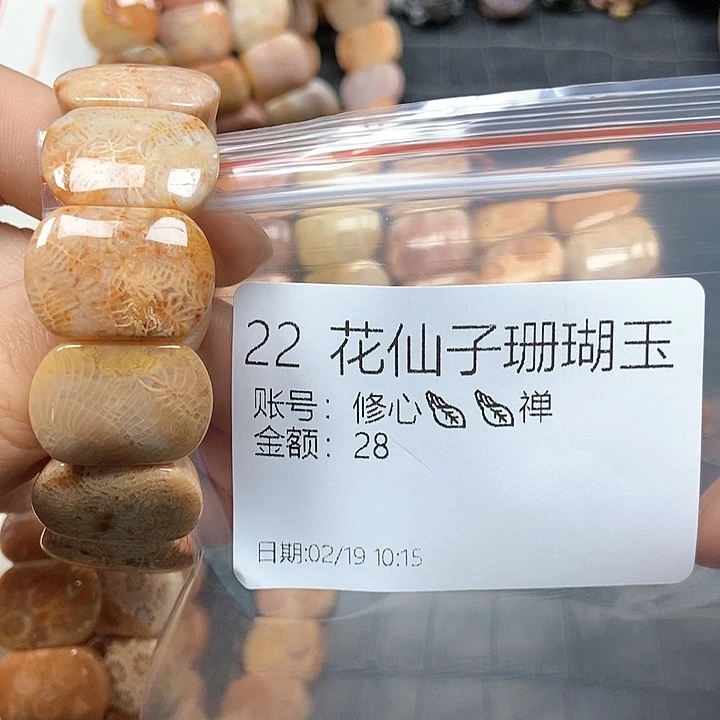 硅化珊瑚（珊瑚玉）手镯未镶嵌修***禅22