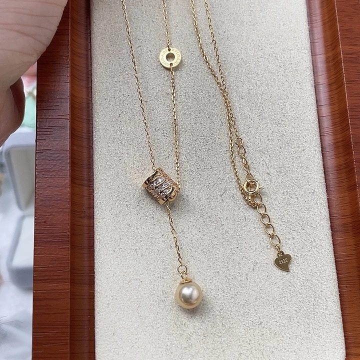 银S925镶嵌颈饰海水珍珠