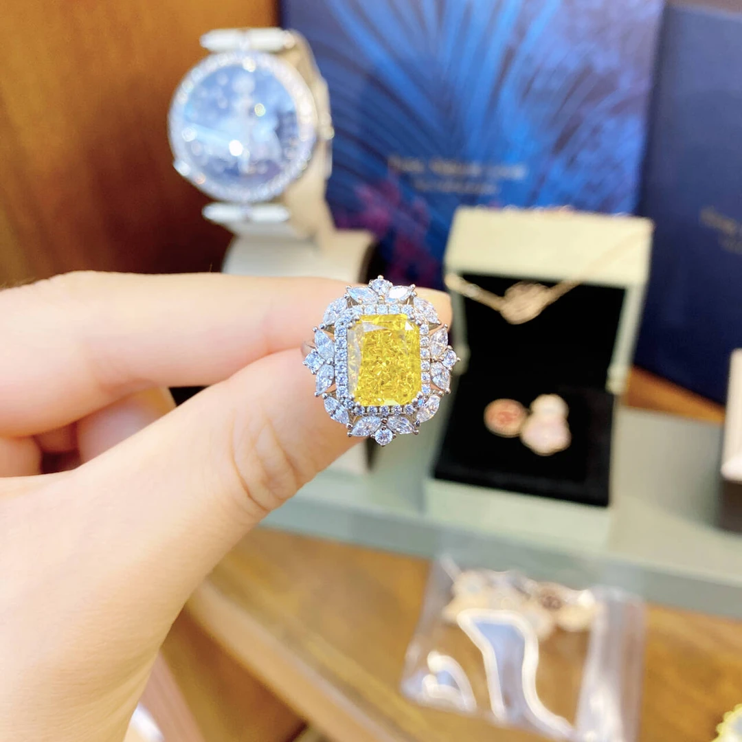 厚镀1MIL定制两用款璀璨黄高奢戒指H0233