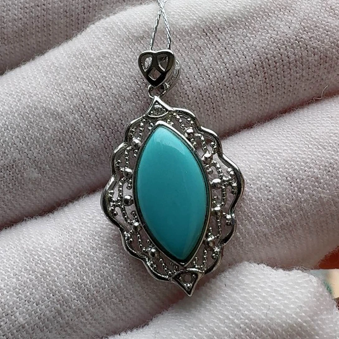 绿松石珠宝奇石银S925镶嵌