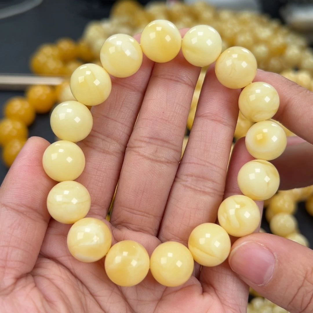 琥珀未镶嵌手链20.8克