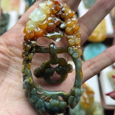 岫玉挂件未镶嵌挂件