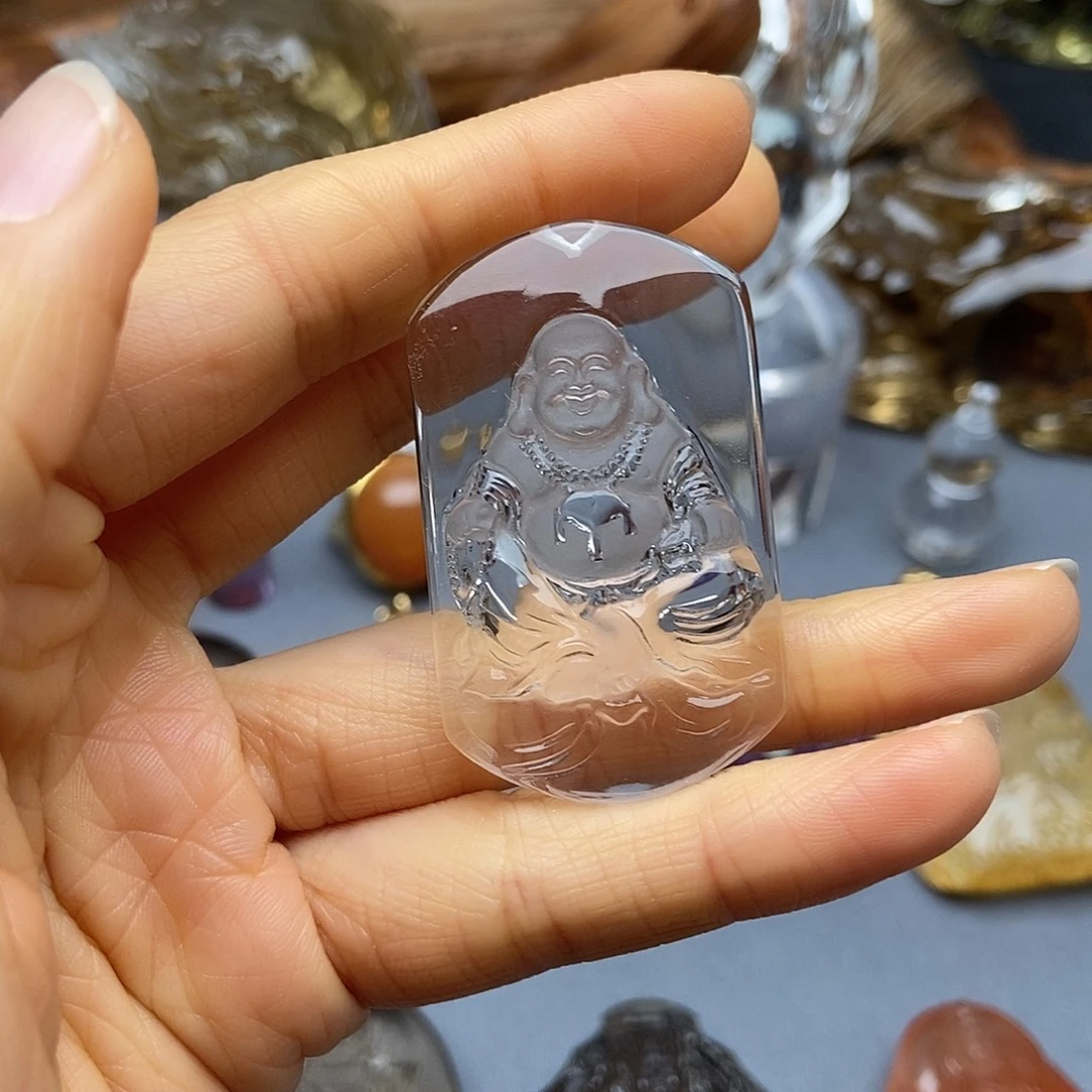水晶未镶嵌颈饰吊坠