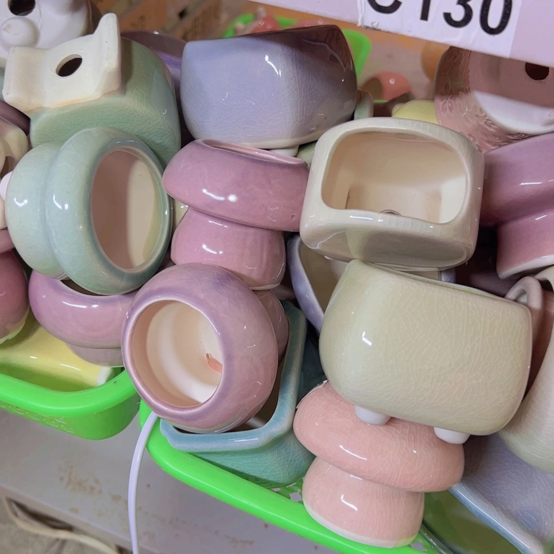 陶瓷花盆当场凑满12包邮随机瑕疵4个