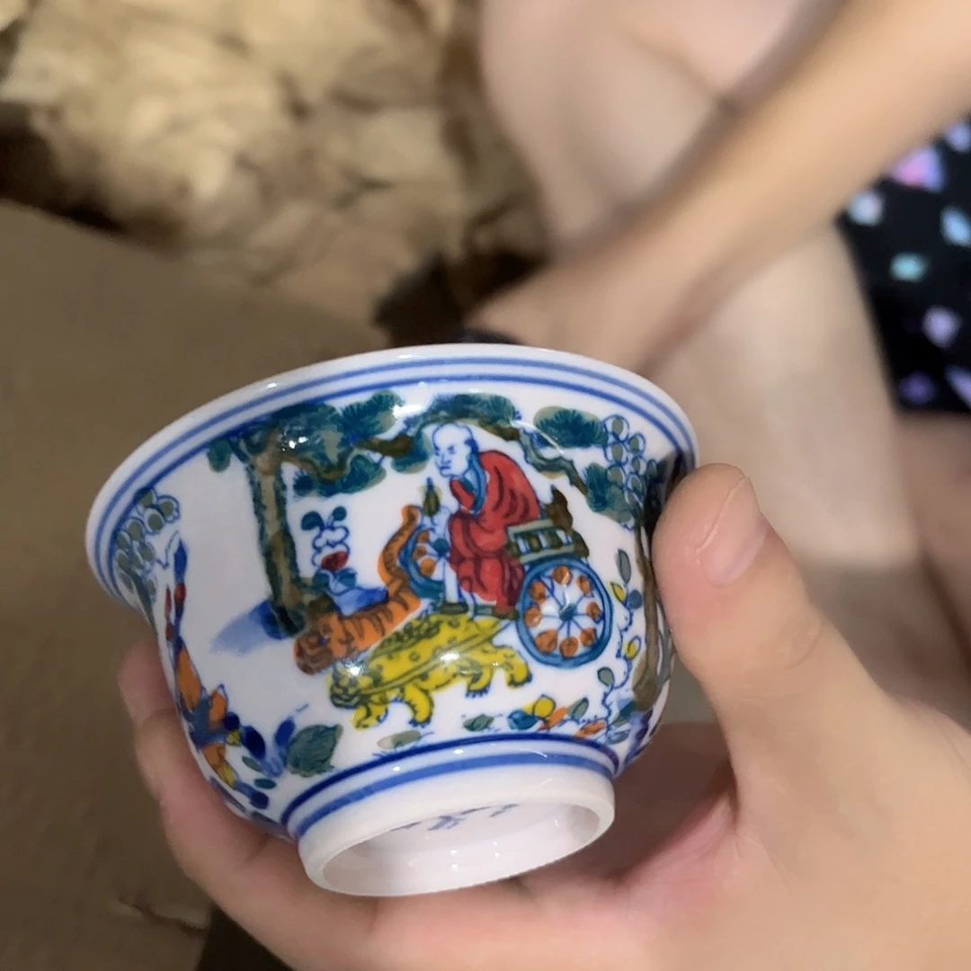 摆件//////景德镇陶瓷杯子。红。