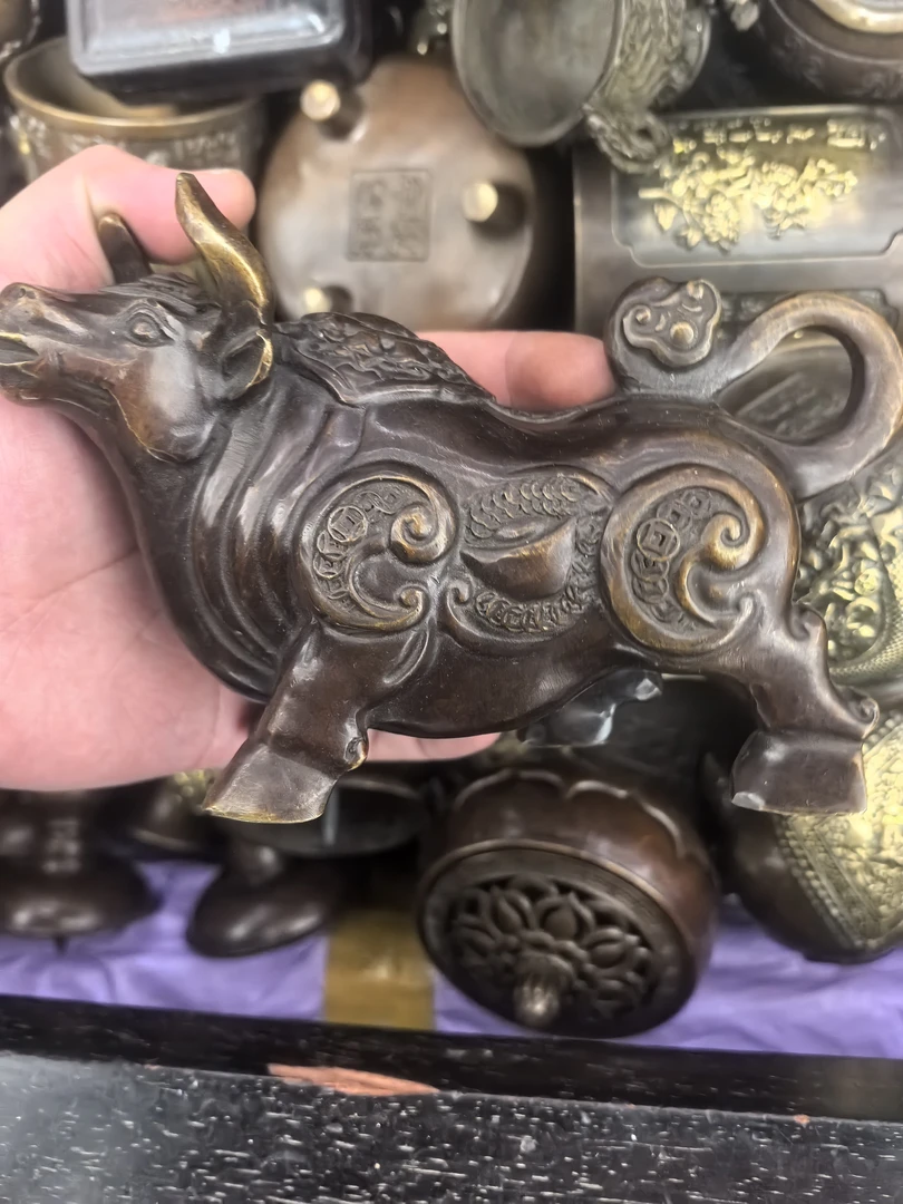 【闪购链接】铜福牛摆件