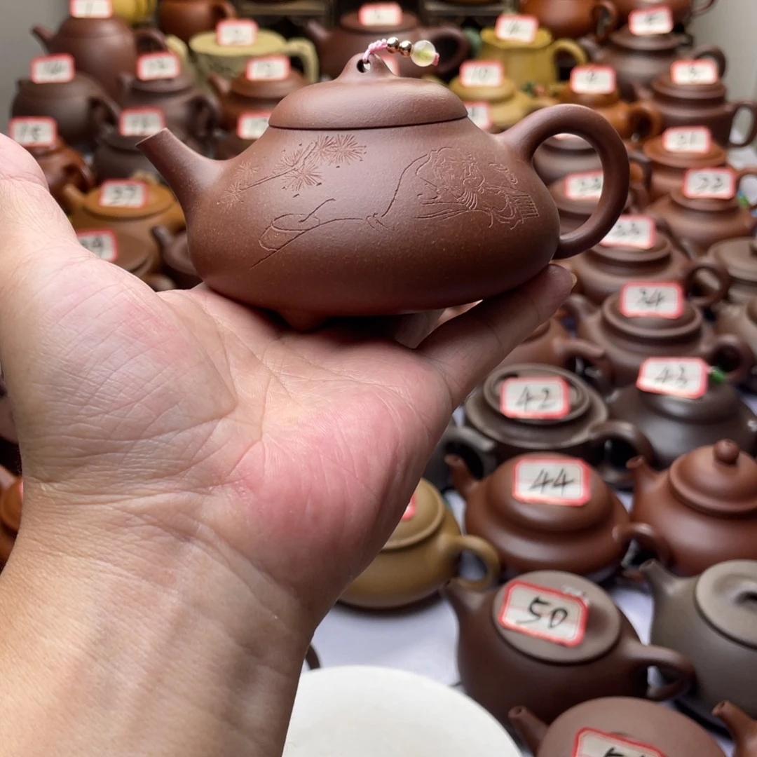 紫砂茶壶宜兴紫砂半手工