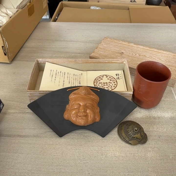 极***作瓷片茶道具工艺品