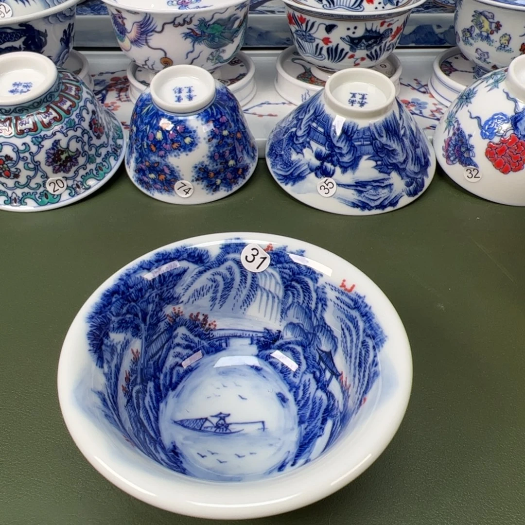 陶瓷景德镇纯手工纯手绘茶具木木31