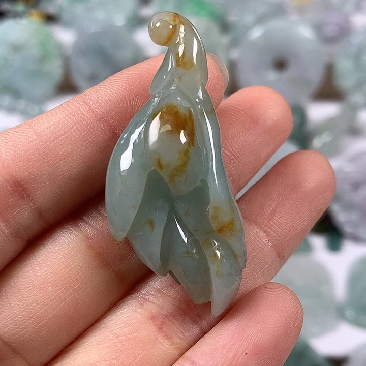 颈饰未镶嵌翡翠玉兰花福利