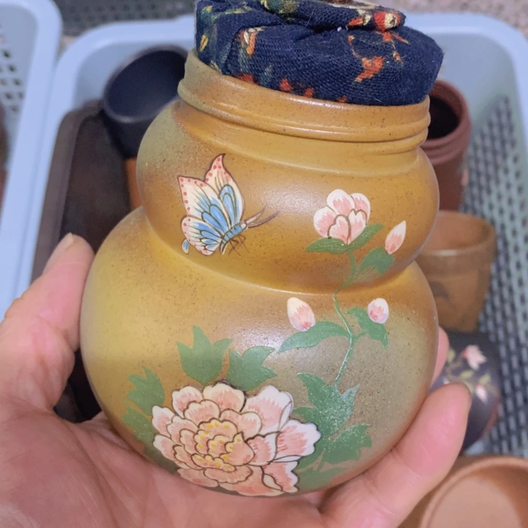 茶杯绿泥紫砂紫砂
