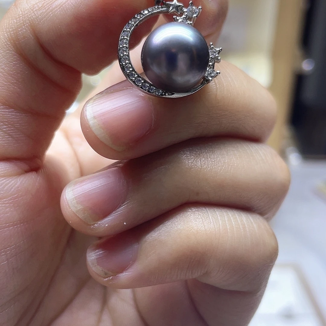 银S925镶嵌颈饰海水珍珠