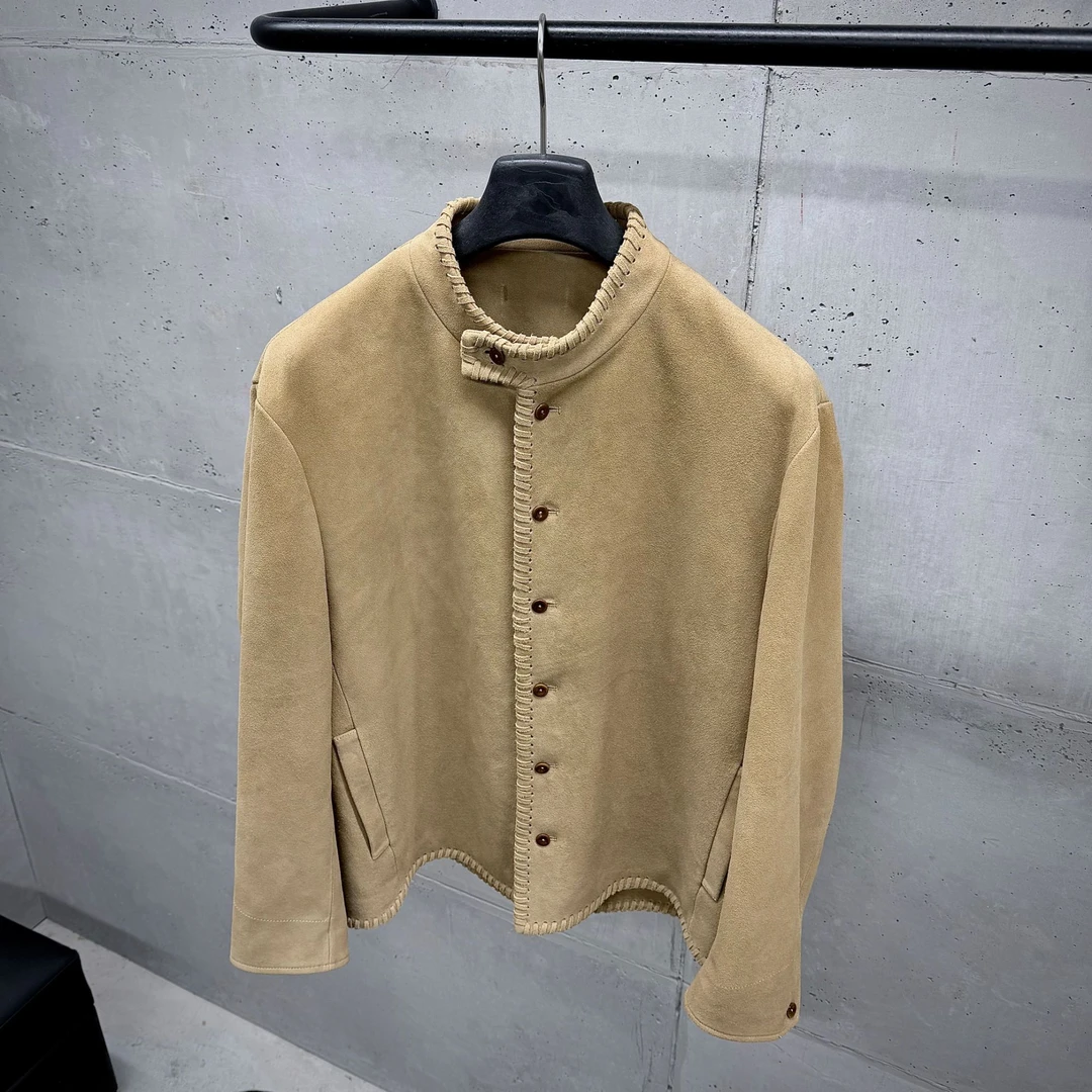 楠老板【新款】秋冬款高奢手工编织牛皮皮衣536512