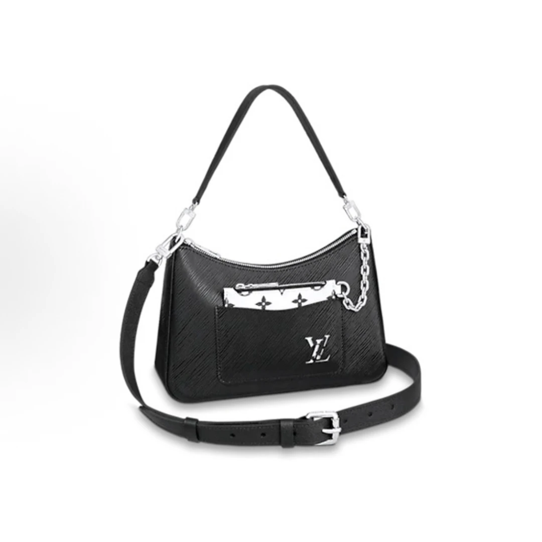 99新 LouisVuitton/路易威登 黑色EPI水波纹三合一小号24年芯片款