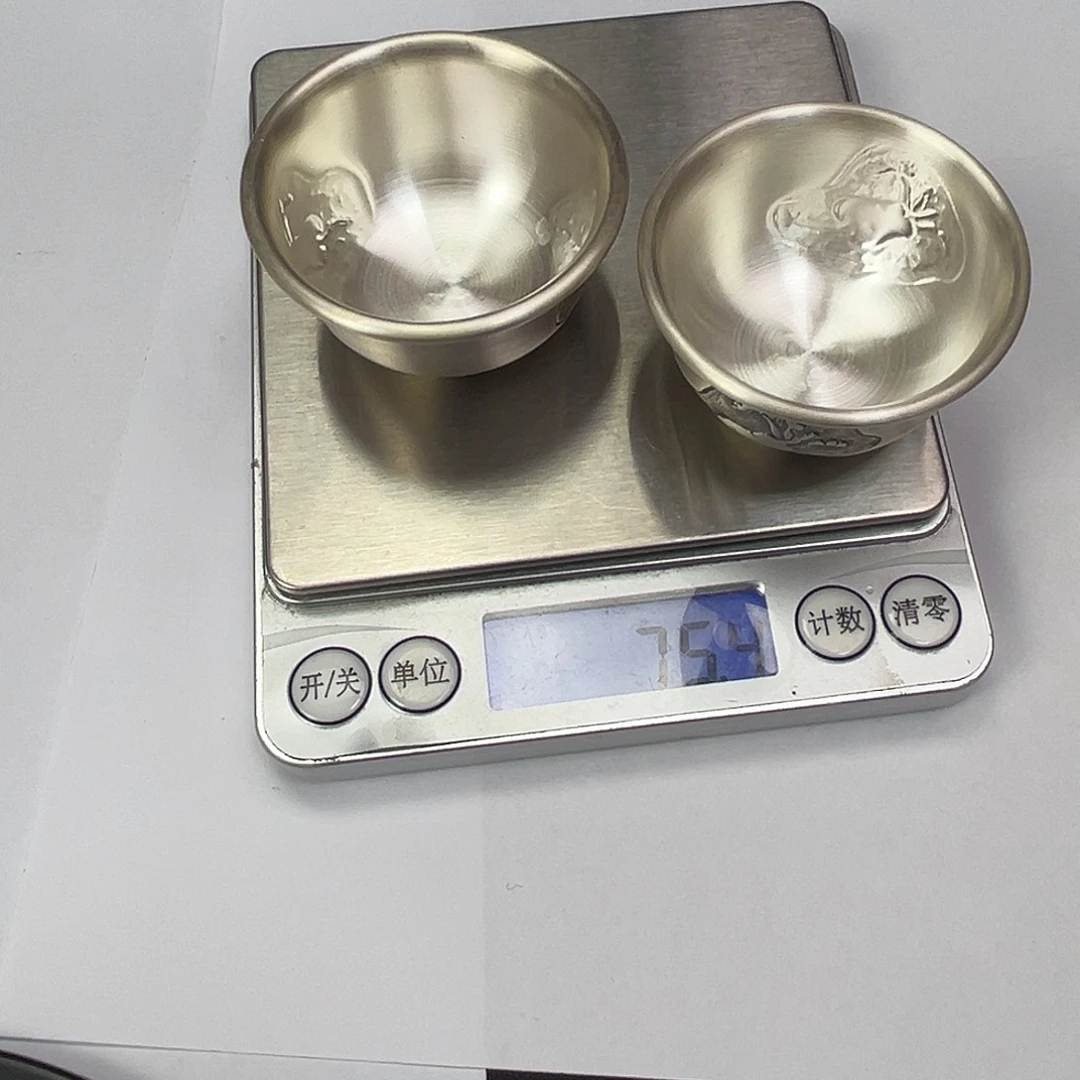 足银足银999二个杯子