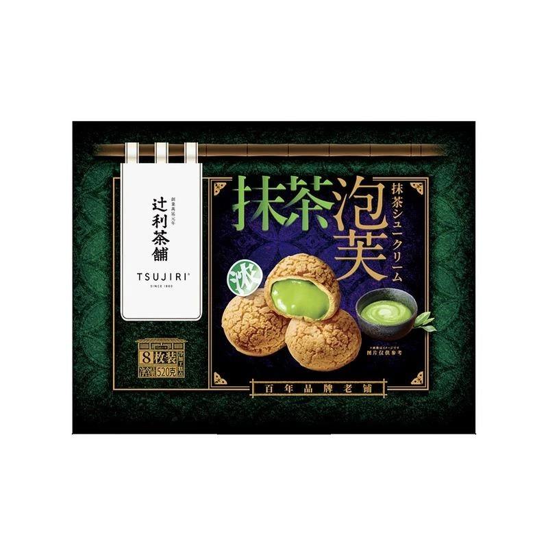 山姆会员超市代购 辻利茶铺 抹茶泡芙520g乳酪夹心糕点黄油饼干