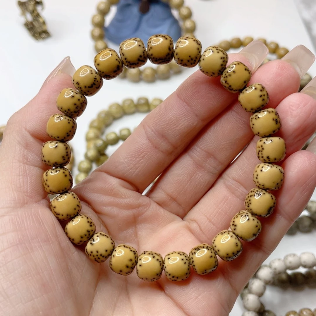 星月菩提吊坠石玉料青花瓷双留白卡9.5