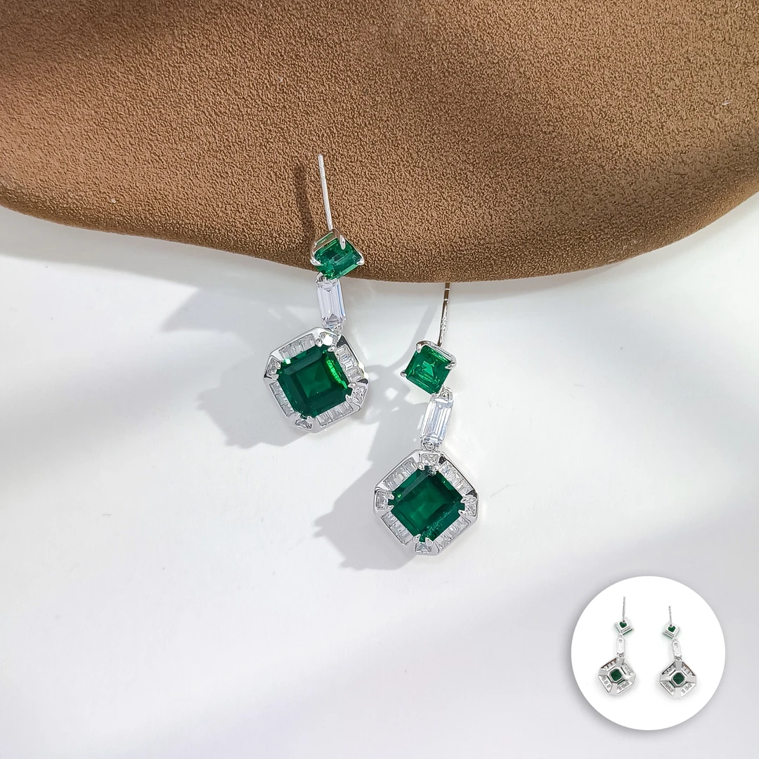 木佐绿耳饰 BZHF-007440【青韵曳珥】S925银 贵气精致女款