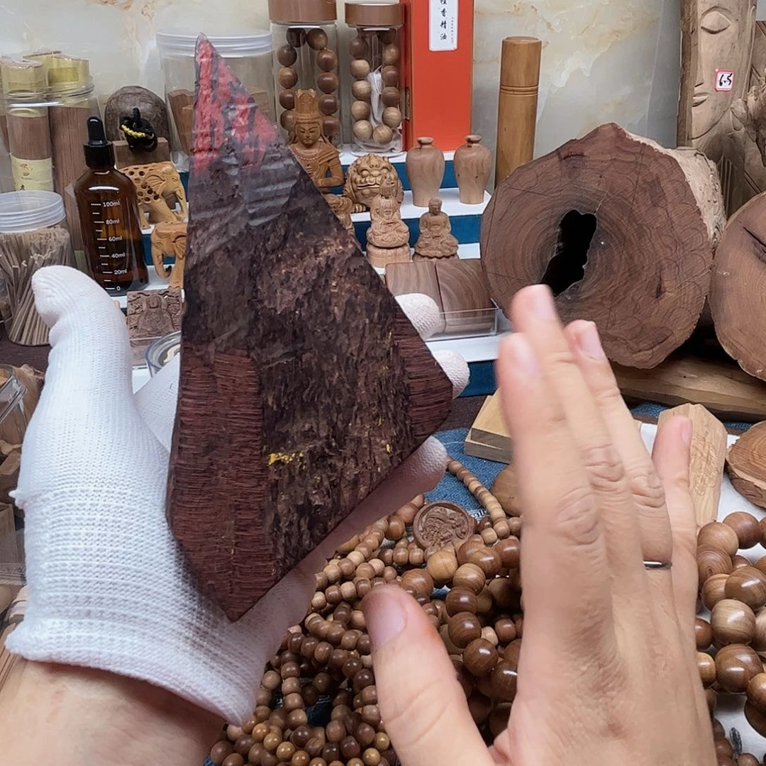 檀香木无事牌、*定制印度小叶紫檀1.8圆珠。9/10老型