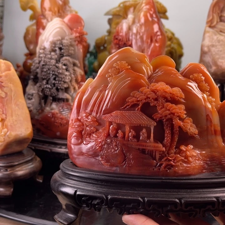 寿山石香山访友摆件