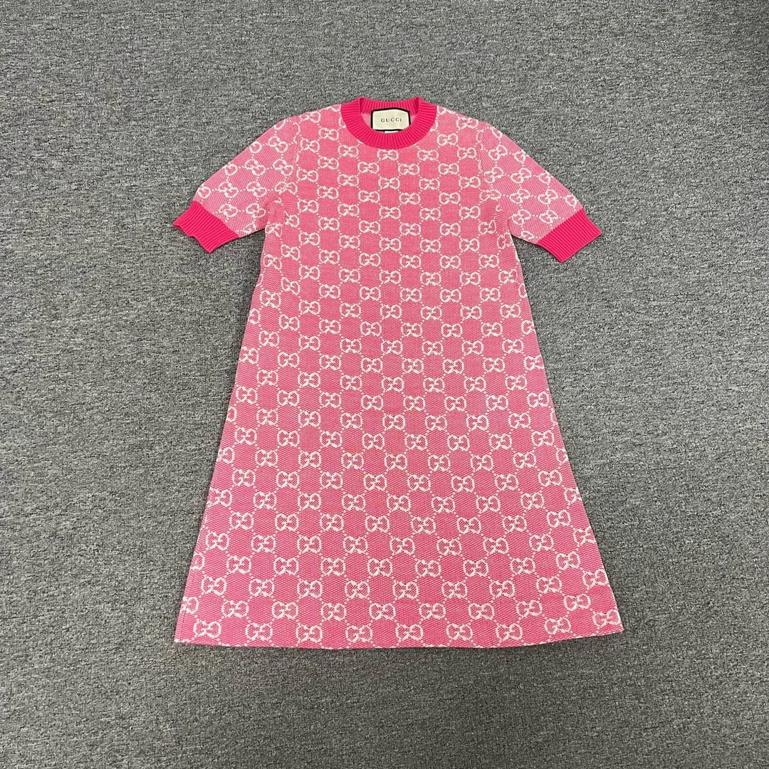 99新 GUCCI/古驰 Gucci 满印 针织 连衣裙