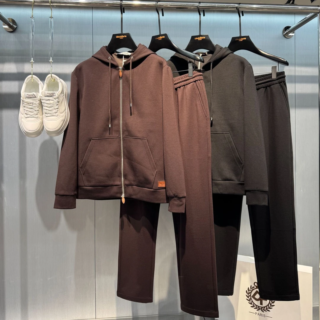 DIKALO FERRE/迪卡里奥 费雷DF3TZ918A+B新款男天丝羊毛连帽套装