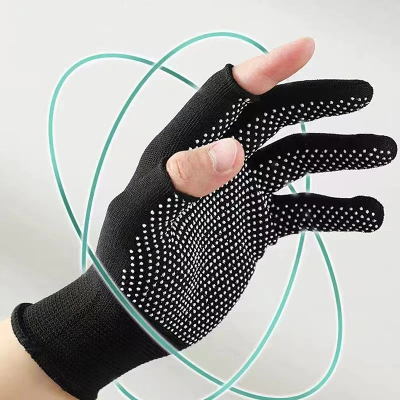 快递打包专用手套男女干活通用露二指耐磨防滑外卖骑行可触屏