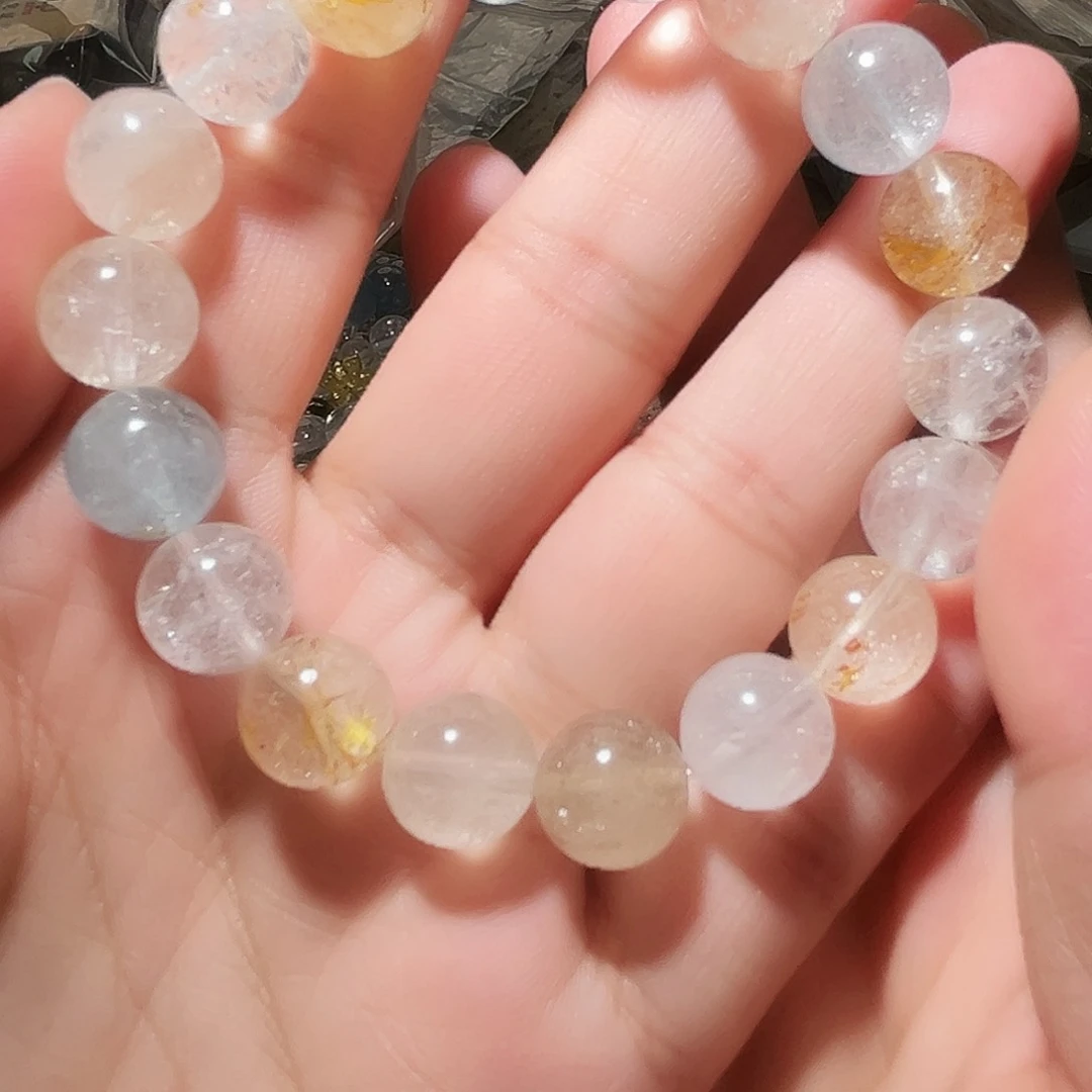 水晶手链未镶嵌彩托帕11毫米