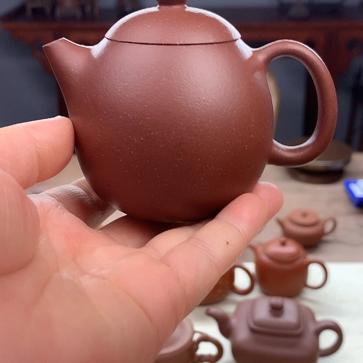 茶壶紫砂龙蛋壶130容量将坡泥