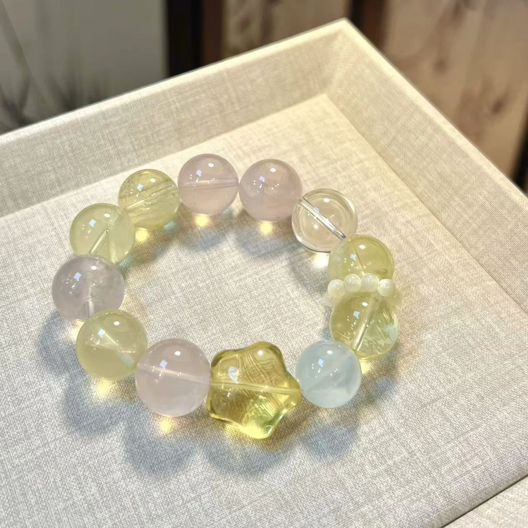 【拍2件89*2】4614 多宝水晶手串多样性发其一