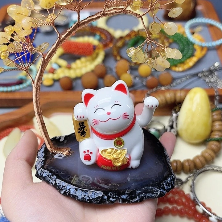 玛瑙/玉髓未镶嵌猫咪